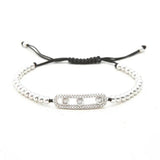 Crystal Bracelet Silver Adjustable Charm Bracelets for Women