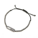Crystal Bracelet Silver Adjustable Charm Bracelets for Women