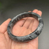Natural Grey Jade Bangle Men Women Stone Jewelry Bracelets Accessories