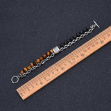 8MM Bilayer Beaded Hand Bracelet Thick Chain Natural Stones Rosary