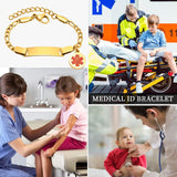 Custom Engraved Stainless Steel Children's Medical Alert Bracelet