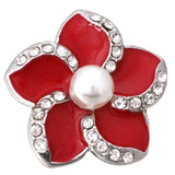 5pcs Rhinestone Flower Snap Button 18mm Fit DIY Snap Bracelet Bangle