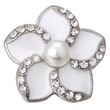 5pcs Rhinestone Flower Snap Button 18mm Fit DIY Snap Bracelet Bangle
