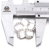 5pcs Rhinestone Flower Snap Button 18mm Fit DIY Snap Bracelet Bangle