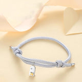 Silver-Plated Puzzle Couple Bracelet Romantic Gift Men's Party Jewelry