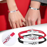 Couple Red Rope Bracelets Heartbeat Strings Tough Watches Necklace Earrings