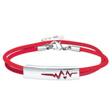 Couple Red Rope Bracelets Heartbeat Strings Tough Watches Necklace Earrings