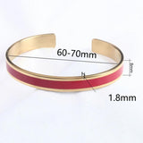 Colorful Stainless Steel Personalized Bangle