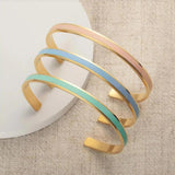 Colorful Stainless Steel Personalized Bangle