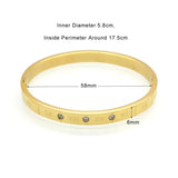 Crystal Cuff Bracelets For Women Stainless Steel Jewelry