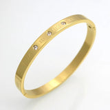 Crystal Cuff Bracelets For Women Stainless Steel Jewelry