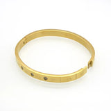 Crystal Cuff Bracelets For Women Stainless Steel Jewelry