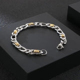 Japanese Steel Men's Bracelet Titanium Flat Chain NK Chain Men's Bracelet