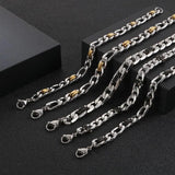 Japanese Steel Men's Bracelet Titanium Flat Chain NK Chain Men's Bracelet