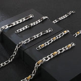 Japanese Steel Men's Bracelet Titanium Flat Chain NK Chain Men's Bracelet