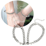 Stainless Steel Love Magnet Couple Bracelet Pair Thin Sports Watch