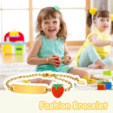 Stainless Steel Strawberry Chain Bracelet for Women and Children