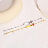 Stainless Steel Strawberry Chain Bracelet for Women and Children