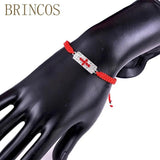 Jesus Bracelet Red String Beaded Charm Bohemian Crystal Adjustable Lucky