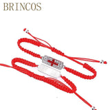 Jesus Bracelet Red String Beaded Charm Bohemian Crystal Adjustable Lucky