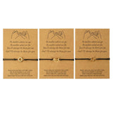 Beaded Necklaces & Distance Bracelets Set - Friendship Gift for Sisters