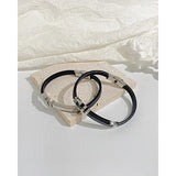 MenCharm Bracelet Stainless Steel Leather Cuban Bracelet