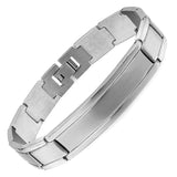 Men's Stainless Steel ID Bracelet Silver Link Chain Boyfriend Jewelry Gift
