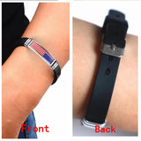 Stainless Steel Flag Silicone Bracelet Patriotic Movement Sports Bracelet