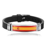 Stainless Steel Flag Silicone Bracelet Patriotic Movement Sports Bracelet