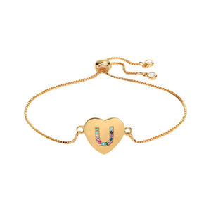 Heart Charm Bracelet Crystal Embellished Accessory