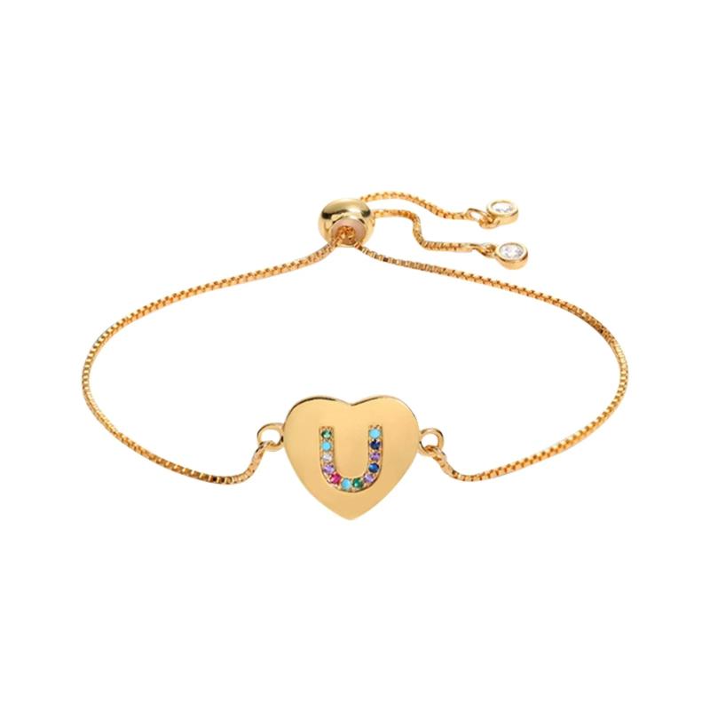 Heart Charm Bracelet Crystal Embellished Accessory