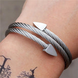 Titanium Steel Triangle Layer Couple Bracelet