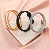 Titanium Steel Triangle Layer Couple Bracelet