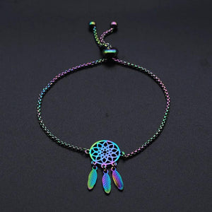 Colorful Titanium Steel Bracelet Female Leaf Bracelet