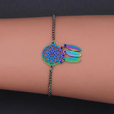 Colorful Titanium Steel Bracelet Female Leaf Bracelet