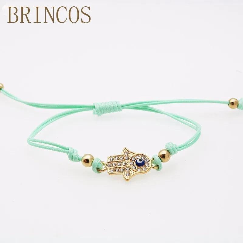 Bohemia Bracelets - Braided Rope Beaded Crystal Adjustable Jewelry