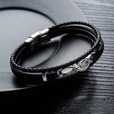 Men's Note Leather Bracelet Multi-layer Braided Men's Bracelet