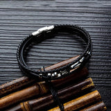 Men's Note Leather Bracelet Multi-layer Braided Men's Bracelet