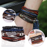 Tropical Style Hand Braided Bracelet Feather Men's Earrings Smart Watch