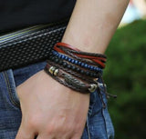 Tropical Style Hand Braided Bracelet Feather Men's Earrings Smart Watch