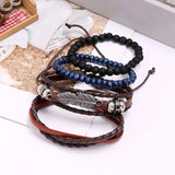Tropical Style Hand Braided Bracelet Feather Men's Earrings Smart Watch