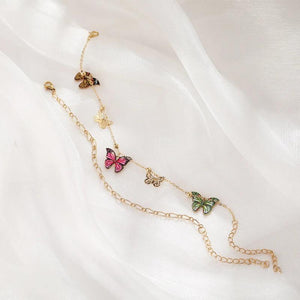Colorful Beads Butterfly Anklets Boho Summer Bracelet Jewelry