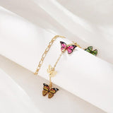 Colorful Beads Butterfly Anklets Boho Summer Bracelet Jewelry