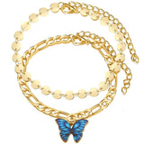 Colorful Beads Butterfly Anklets Boho Summer Bracelet Jewelry