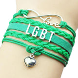 Rainbow Bracelet Infinity Love Friendship Charm Wedding Charms Jewelry