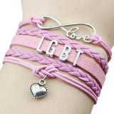 Rainbow Bracelet Infinity Love Friendship Charm Wedding Charms Jewelry