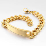 Stainless Steel ID Bracelet Chain Cuff Wholesale