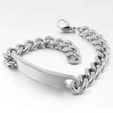 Stainless Steel ID Bracelet Chain Cuff Wholesale