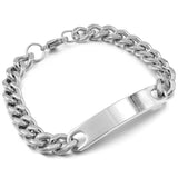 Stainless Steel ID Bracelet Chain Cuff Wholesale