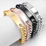 Stainless Steel ID Bracelet Chain Cuff Wholesale